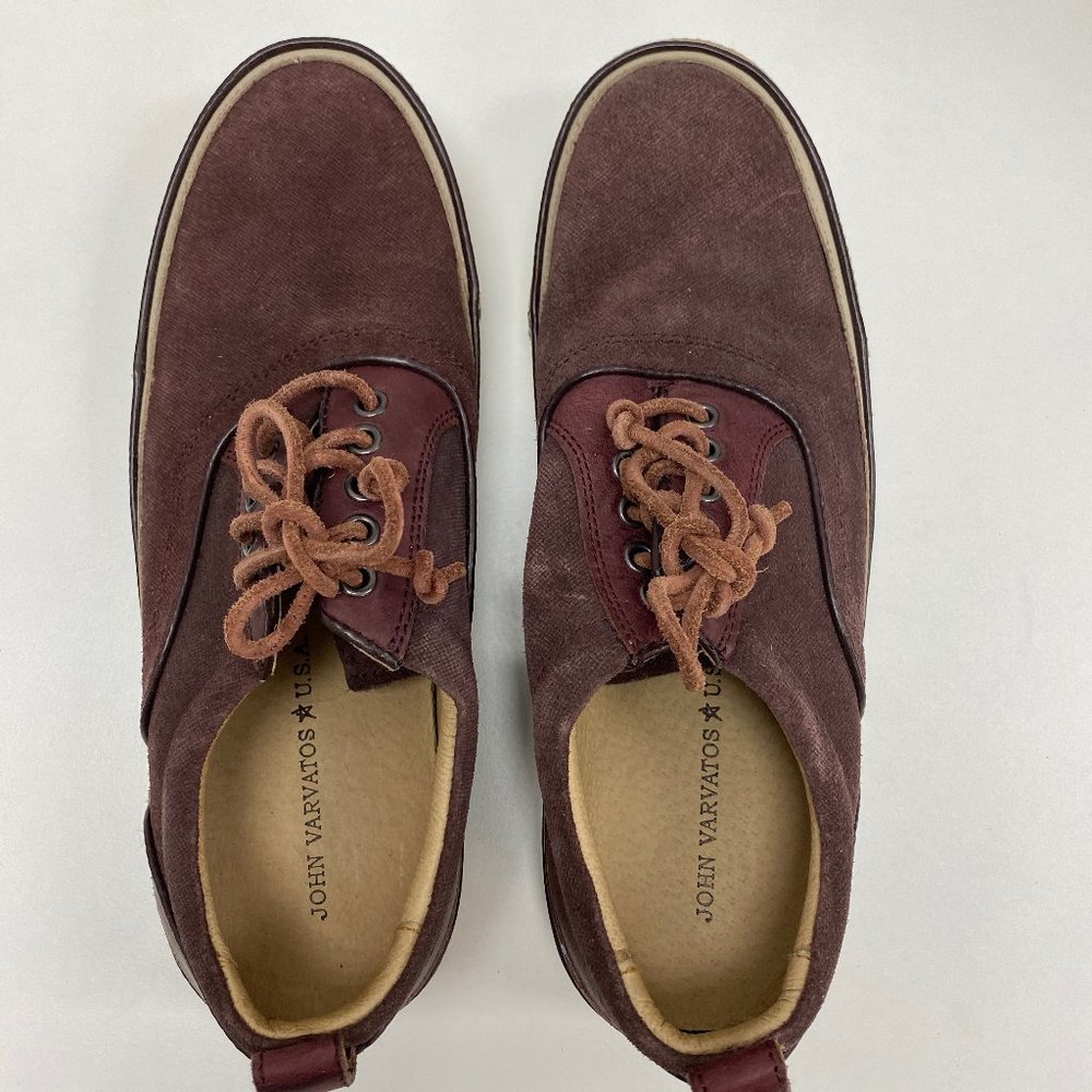 Men's John Varvatos burgundy deck shoes